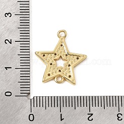 Brass Micro Pave Clear Cubic Zirconia Connector Charms&nbsp;CU-CBA7D12-16G