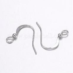 Brass Platinum French Earring Hooks&nbsp;X-KK-Q365-P-NF