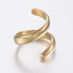 Ion Plating(IP) 304 Stainless Steel Finger Rings&nbsp;RJEW-H125-15G