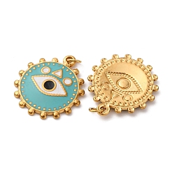 304 Stainless Steel Enamel Pendants&nbsp;STAS-U061-35G-01
