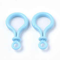 Opaque Solid Color Bulb Shaped Plastic Push Gate Snap Keychain Clasp Findings&nbsp;LS-KY-T021-01D