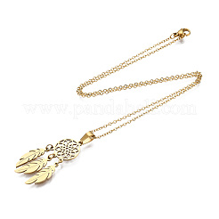 201 Stainless Steel Pendants Necklaces&nbsp;NJEW-S105-JN727-45-2