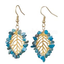 Natural & Synthetic Mixed Gemstone Chips Dangle Earrings&nbsp;EJEW-JE05695-01