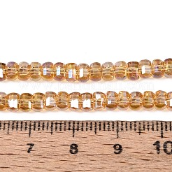Electroplate Transparent Glass Beads Strands&nbsp;EGLA-N022-09A-B07