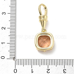 Brass Pave Cubic Zirconia Pendants&nbsp;CU-CBA6980-06G