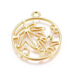 Zinc Alloy Open Back Bezel Pendants&nbsp;PALLOY-E564-63G