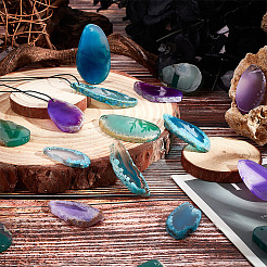 8Pcs Natural Agate Dyed Big Pendants&nbsp;G-BC0001-46C