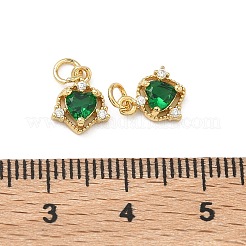 Brass Micro Pave Cubic Zirconia Pendants&nbsp;KK-A291-09G