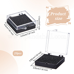 Plastic Badge Storage Gift Box&nbsp;CON-WH0099-06E