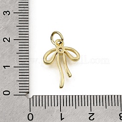 Brass Micro Pave Clear Cubic Zirconia Charms&nbsp;CU-L001-03G