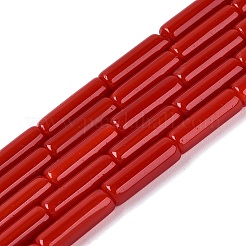Opaque Solid Color Glass Beads Strands&nbsp;GLAA-N070-01A-CM