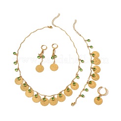 Alloy & Cubic Zirconia Pendant Necklaces & Hoop Earrings & Charm Bracelets & Ring Sets&nbsp;FS-WGA5CD2-01