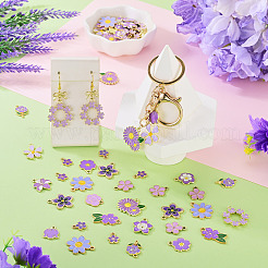 64Pcs 16 Styles Alloy Enamel Pendants&nbsp;ENAM-TA0004-02