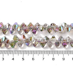 Half Rainbow Plated Electroplate Beads Strands&nbsp;EGLA-H104-07A-HR03