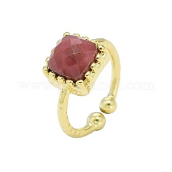 Adjustable Natural Gemstone Finger Rings&nbsp;RJEW-L089-13G