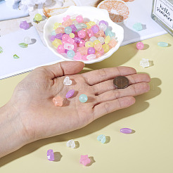 200Pcs 4 Style Luminous Acrylic Beads&nbsp;TACR-FS0001-02