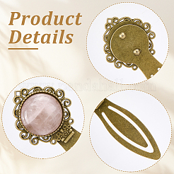 2Pcs 2 Style Natural Rose Quartz & Amethyst Bookmarks&nbsp;OFST-CP0001-08