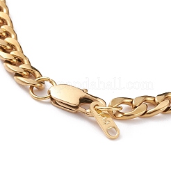 Women's PVD Vacuum Plating 304 Stainless Steel Cuban Chains Bracelets and Necklaces Jewelry Sets&nbsp;SJEW-JS01156