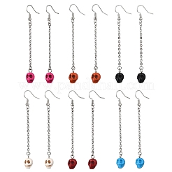 Dyed Synthetic Turquoise Dangle Earrings&nbsp;EJEW-JE06511