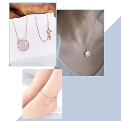 3Pcs 3 Styles Sterling Silver Cable Chain Extender&nbsp;STER-BBC0006-75