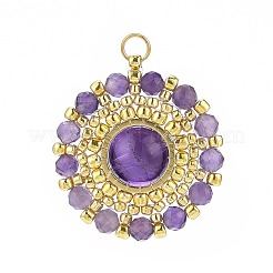 Handmade Japanese Seed Beads Pendants&nbsp;PALLOY-MZ00054-02
