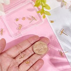 10Pcs Brass Stud Earring Findings&nbsp;KK-BBC0022-25