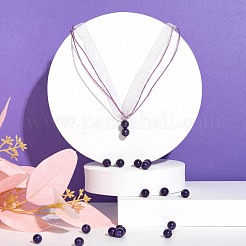 100Pcs 8mm Natural Charoite Round Beads&nbsp;DIY-LS0002-12