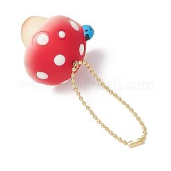 Resin Mushroom Pendant Decorations&nbsp;HJEW-JM03347