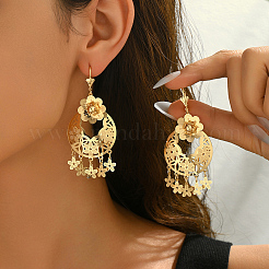 Bohemian Brass Flower Hoop Earrings&nbsp;YE2777