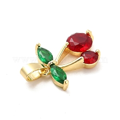 Brass Cubic Zirconia Pendants&nbsp;X-KK-I695-067G