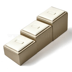 3Pcs 3 Sizes Imitation Leather Jewelry Ring Display Stands&nbsp;ODIS-K005-06