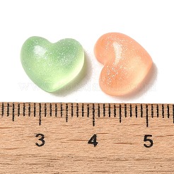 Transparent Resin Decoden Cabochons with Glitter Powder&nbsp;RESI-E053-08C