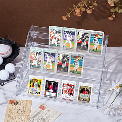 6-Tier PA Plastic Display Riser Stands for Mini Card&nbsp;DJEW-WH0028-002A