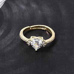 Brass Micro Pave Cubic Zirconia Cuff Open Rings&nbsp;CU-CBA5C10-09G