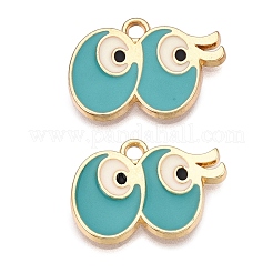 Rack Plating Alloy Enamel Pendants&nbsp;ENAM-T020-16-RS
