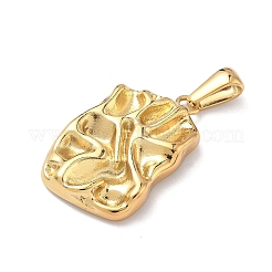 Textured 304 Stainless Steel Pendants&nbsp;STAS-L309-13G