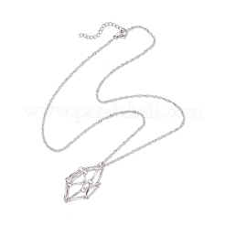 304 Stainless Steel Empty Macrame Pouch Pendant Singapore Chain Necklace Making&nbsp;NJEW-JN05280
