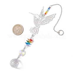 Glass Beads & 201 Stainless Steel Hanging Suncatchers&nbsp;HJEW-JM04762-01