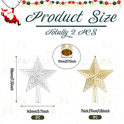 2Pcs 2 Colors Christmas Plastic Big Pendants&nbsp;KY-TA0001-68