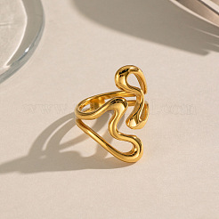 Irregular 304 Stainless Steel Cuff Open Rings for Women&nbsp;LD5997