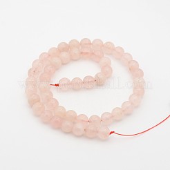 Natural Rose Quartz Round Beads Strands&nbsp;G-J302-06-8mm