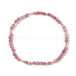 Natural Rhodonite Round Beads Stretch Bead Bracelets for Women&nbsp;CQ7665-1