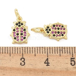 Rack Plating Brass Cubic Zirconia Pendants&nbsp;KK-K392-01G