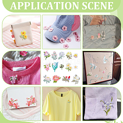  28Pcs 14 Styles Flower Theme Embroidered Cloth Patch&nbsp;PATC-PH0001-32