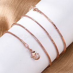 Brass Snake Chains Necklaces for Women&nbsp;NJEW-D302-14RG