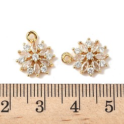 Brass Micro Pave Cubic Zirconia Pendants&nbsp;KK-D373-05G