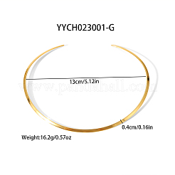 Simple 304 Stainless Steel Flat Cuff Choker Necklaces Fashion Jewelry for Women&nbsp;RC6869-1