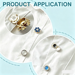 20Pcs Flat Round Brass Button Covers Settings&nbsp;BUTT-ME0001-48D