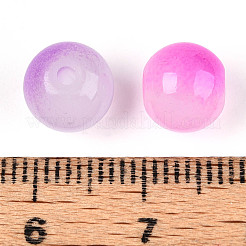 Spray Painting Imitation Jade Glass Beads&nbsp;GLAA-L046-8mm-03B