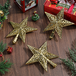 Star Plastic Christmas Tree Topper Ornaments&nbsp;AJEW-WH20004-17B